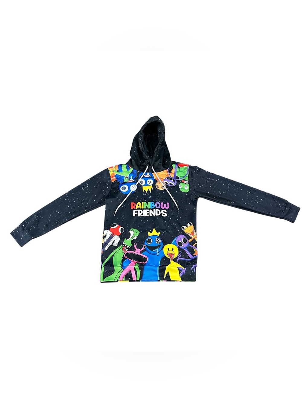 Rainbow Friends Roblox Graphic Hoodie Black Galaxy Character Pullover Sweatshirt